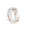 D.Icon White Ceramic, Pink Gold and Diamond Ring